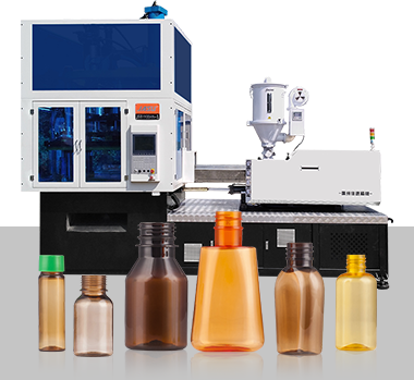 JASU pharmaceutical injection stretch blow molding machine producing medical packaging bottles